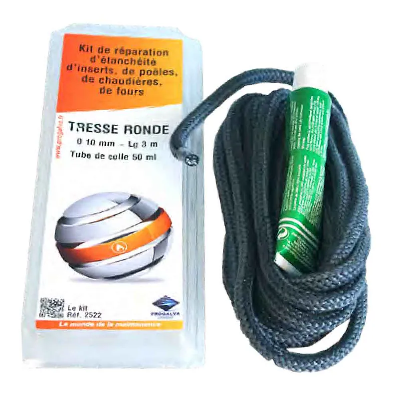 Kit joint : tresse et colle réfractaire
